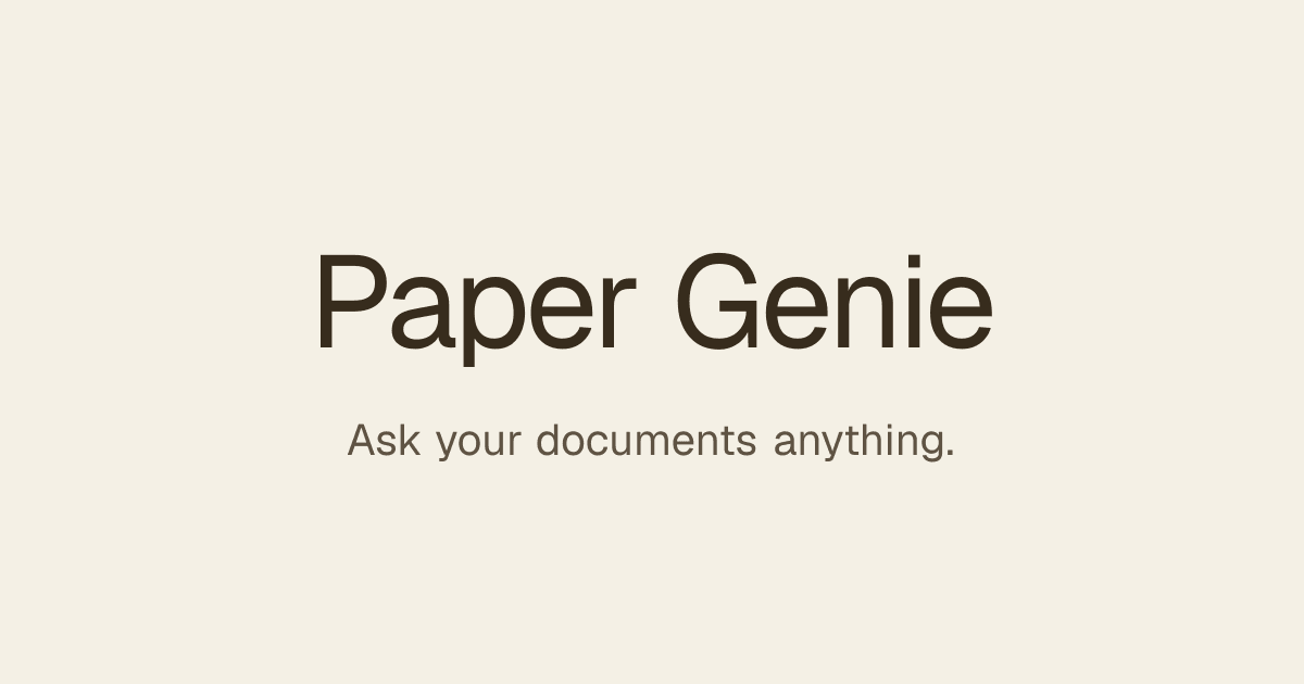 Paper Genie